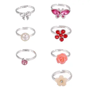 2024 alla moda unico lusso semplice fiore creativo anelli a mezzaluna anello anelli farfalla Set di anelli per le donne