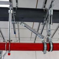 Support de tuyauterie standard UTT30 pour grille de tuyauterie suspendue de bâtiment commercial, en acier au carbone zingué, conforme aux normes