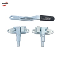 Kit de verrouillage complet pour porte de remorque avec poignée en caoutchouc antidérapante, quincaillerie de remplacement pour loquet de porte latérale de benne de camion-benne