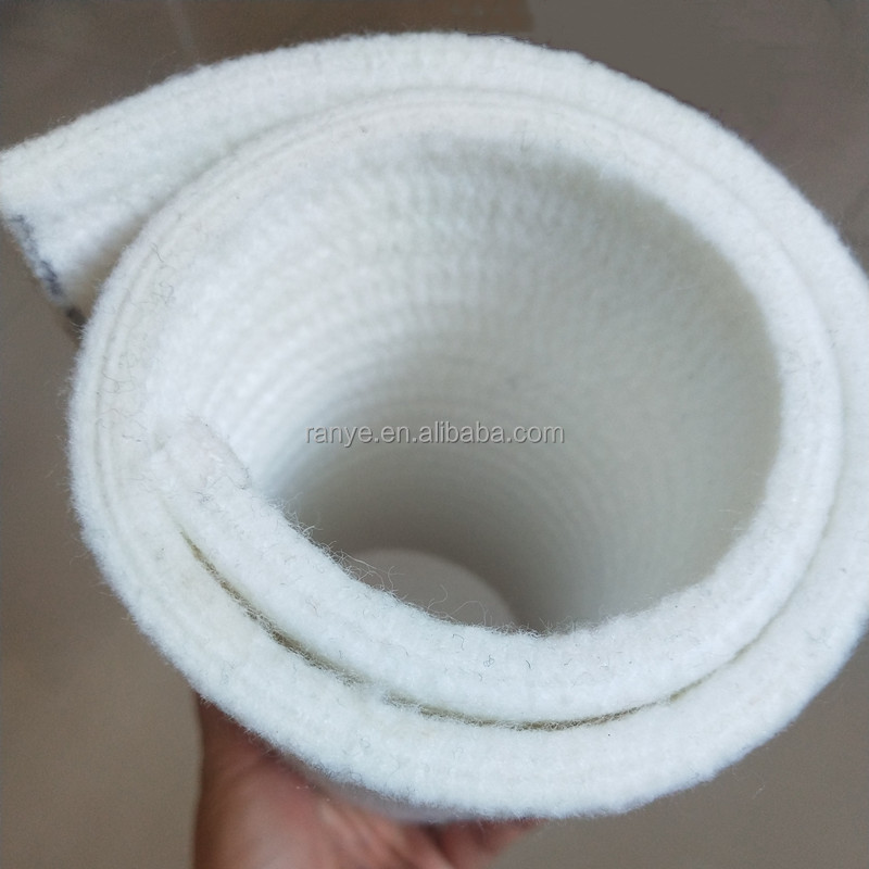 10mm Thick White Felt High Density Polyester Industrial Non Woven Fabric