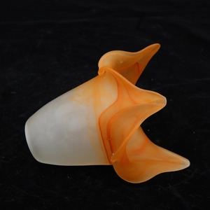 Fuente de fábrica, pantalla de lámpara de cristal en forma de flor de trompeta de color naranja hecha a mano para lámparas de mesa, accesorios - Product Image 3