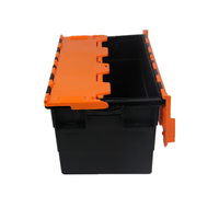 Boîte logistique en PP avec couvercle attaché QuSheng, caisses de déménagement solides, couleur et logo personnalisés, boîtes de déménagement en plastique pour entreprise de déménagement