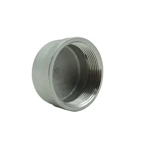 female BSP malleable cast iron stainless steel pipe fitting ss 304 316L round pipe cap