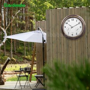 <span class=keywords><strong>Horloge</strong></span> de jardin suspendue en quartz étanche avec thermomètre et hygromètre pour porche, <span class=keywords><strong>piscine</strong></span>, intérieur/extérieur - Design vintage - Product Image 2