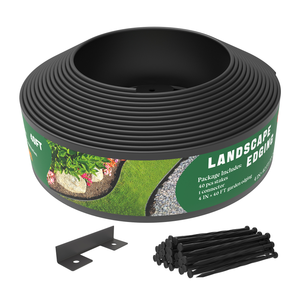 Bordure de pelouse en plastique 40F de 4 pouces de haut Bordure de paysage pour pelouse et jardin - Product Image 2