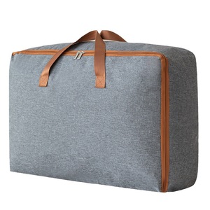 Large Capacity Grey Quilt Bag Rectangle Moving Organizer Storage Bag for Clothes Travel Housekeeping - Product Image 4