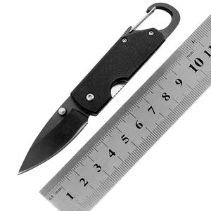 Mini EDC çakı kaymaz G10 kolu basma düğmesi paslanmaz çelik endüstriyel kullanım yürüyüş dağcılık için OEM özelleştirilebilir - Product Image 6