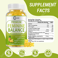 OEM Premium Suiker-Vrije Gummies voor Volwassenen Premium Vrouwelijke Balans Supplementen Immuunflora Ondersteuning & Huid- en Haarverzorging Volwassenen 60