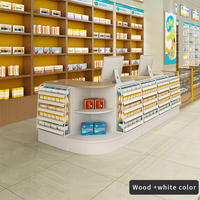 Comptoir de Caisse Mobile avec Vitrine d'Exposition pour Cigarettes pour Magasins, Boutiques, Pharmacies