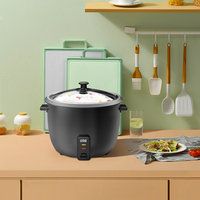 WINNING STAR 1000W 1.8L Cuiseur à Riz Électrique Style Marmite ST-9346 Mini Multicuiseur Vapeur avec Couvercle en Verre et Gobelet/Cuillère Doseur à Riz