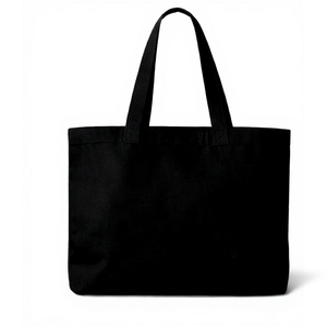 Bolsa de compras de lona ecológica premium para mujer, con bolsillo, de algodón, con estampado personalizado. - Product Image 2