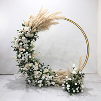 Fournitures de fleurs décoratives, arche de fleurs, cadre floral, toile de fond, décoration de mariage, porte de lune rose, Halloween, fête des pères
