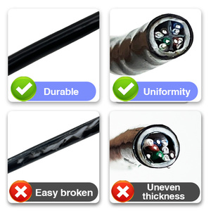 Kico ngoài trời cáp mạng không thấm nước 23AWG 24AWG 26AWG 28AWG lan cat6 SFTP PVC Áo khoác lá chắn 305m chiều dài cho Viễn Thông - Product Image 4