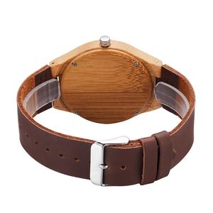 <span class=keywords><strong>Montre</strong></span>-Bracelet Unisexe en Cuir à Motif Grain de <span class=keywords><strong>Bois</strong></span> de Bambou Bon Marché, Vente en Gros de Montres en <span class=keywords><strong>Bois</strong></span> pour Hommes et Femmes - Product Image 6