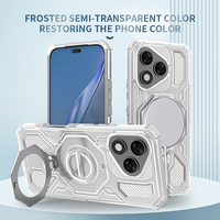 Nouvelle Arrivée Étui de Téléphone Antichoc à Protection Renforcée pour Honor 400 Lite Coque Arrière Transparente de Luxe avec Anneau en Alliage Durable à 360°