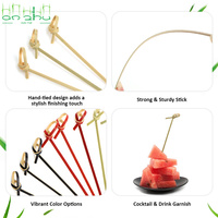 Wegwerp bamboe knoopspiesjes, natuurlijke bamboestokjes, BBQ grill spiesjes, satay spiesjes, fruit bamboe spiesjes, groothandel