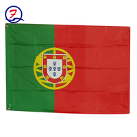 Vente en gros 3x5 pieds Sérigraphie Polyester Pays Portugal Drapeau