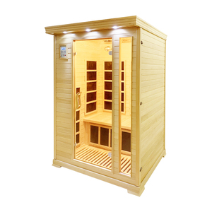 Sala de sauna de carbono infrarrojo lejano para 2 personas con cicuta de madera maciza al por mayor - Product Image 3