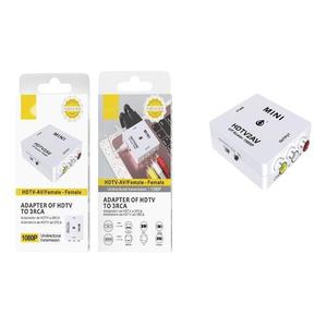 Adaptateur - convertisseur vidéo HDMI vers RCA AV, 3 ports RCA femelle, résolution 720p-1080p, alimentation USB 5V 1A. - Product Image 1