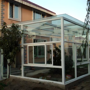 Véranda moderne minimaliste avec structure en alliage d'aluminium, rangement intégré, toit plat, <span class=keywords><strong>double</strong></span> <span class=keywords><strong>vitrage</strong></span> trempé, isolation thermique - Product Image 3