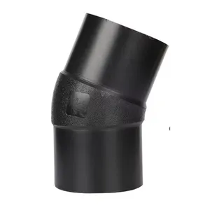 Factory offer PE pipe fittings butt fusion HDPE 22.5 degree elbow