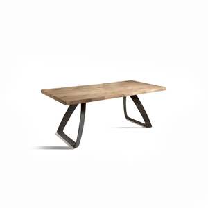 Legno massello Design moderno tradizionale allungabile 90cm X 160cm Set tavolo fisso (H. 76cm) per cucina soggiorno mobili per la casa - Product Image 1