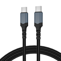 Cable USB C a USB C de Carga Rápida, Conectores de Aleación de Aluminio, Cable Trenzado PD de 240 Vatios con Conductor de Cobre Puro para Banco de Energía y Computadora