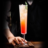 Verre à pied long transparent pour flûte à vin mousseux, idéal pour mariage, fête, événement, vaisselle de table – Vente en gros