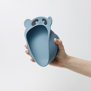 Vaisselle pour bébé en silicone de qualité alimentaire sans BPA, bol à dîner pour enfants, bol à ventouse en silicone en forme d'ours sans BPA, sûr pour les bébés - Product Image 3