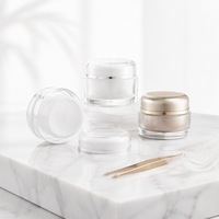 Pot de soin de la peau à double paroi 30ml 50ml 100ml Pots de crème pour le visage en plastique pour crème hydratante Beurre corporel Essence de crème