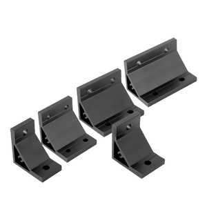 Accessoires de profilés en aluminium noir pour machines industrielles lourdes, supports d'angle verticaux épaissis, connecteurs d'angle - Product Image 6