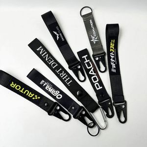 Custom Personalized Airplane Aviation Tags Key Chain Fabric Custom Woven Embroidery Keychains - Product Image 5