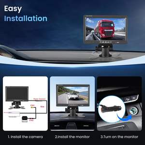 Moniteur LCD 7 pouces HD avec caméra <span class=keywords><strong>de</strong></span> <span class=keywords><strong>recul</strong></span> étanche, vision nocturne IR, câble <span class=keywords><strong>de</strong></span> 15 m, 1080P pour camions, remorques, <span class=keywords><strong>camping</strong></span>-cars - Product Image 3