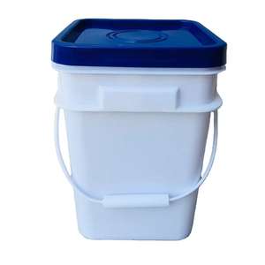 Bidón de plástico de grado alimenticio HDPE de alta calidad con mango Cubo multiusos reciclable para proyectos de manualidades de pintura - Product Image 4