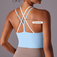 Soutien-gorge de sport pour femme, 5 couleurs au choix, sexy, dos croisé, pour yoga, course en extérieur et fitness