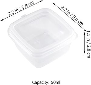 Contenedores Desechables Transparentes de PP para Alimentos de 1oz, 2oz, 3oz, 4oz, 5oz, con Tapas, Vasos Cuadrados para Salsas y Condimentos, Logotipo Personalizado, Muestra Gratuita - Product Image 2