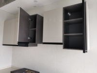 2023 nouveauté PVC L forme armoires de cuisine de style moderne avec comptoir en céramique