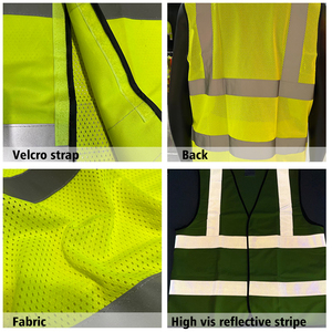 CITICITYCustom Breathable <b>Work</b> Vest Yellow Reflector <b>Jacket</b> <b>Construction</b> Workwear Mesh Back Polyester Safety Vest with logo - Product Image 3