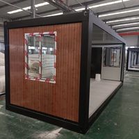 Maison préfabriquée pliable en acier à faible coût avec un design contemporain pour usage bureautique