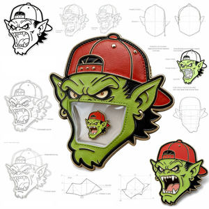 Bolso Bandolera Transparente Personalizado con Diseño de Monstruo Goblin, Estilo Punk - Product Image 3