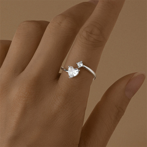 Nouvelle bague en argent sterling S925, style INS, bague géométrique en zircon, bague de luxe haut de gamme, bague tendance - Product Image 6