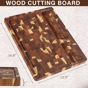 <span class=keywords><strong>Planche</strong></span> à découper en <span class=keywords><strong>noyer</strong></span> à grain traversant, double face, réversible, pour charcuterie, avec support - Product Image 4