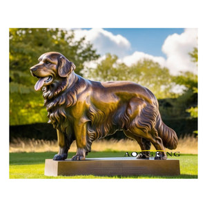 Décor de jardin extérieur grandeur nature Bronze do Sculpture Statues de chien carlin en métal à vendre - Product Image 2