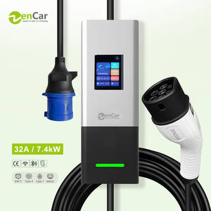 Chargeur de <span class=keywords><strong>voiture</strong></span> électrique portable C20 7kW 32A <span class=keywords><strong>pour</strong></span> BYD ZENCAR EVSE, chargeur domestique 32A 220V, WIFI 4G en option - Product Image 1