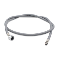 Tuyau flexible tressé en nylon gris pour robinet de cuisine, avec conception durable et résistante aux fuites