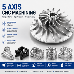 5 Axis Rapid Prototype CNC Precision Metal Parts Custom Aluminum Alloy Milling Turning Processing Parts CNC Machining Service - Product Image 1