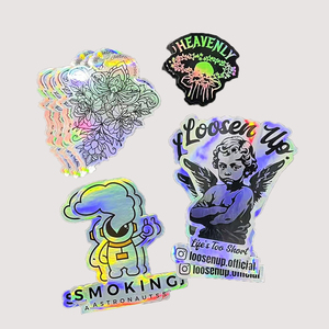 Etiquetas de Vinilo Brillante Personalizadas, Holográficas, Resistentes al Agua, con Logotipo en Níquel Electrochapado 3D, Recortadas en Forma de Hexágono - Product Image 3
