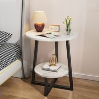 Nouveau design de table basse ronde à double couche moderne table d'appoint ronde simple de haute qualité petite table d'angle