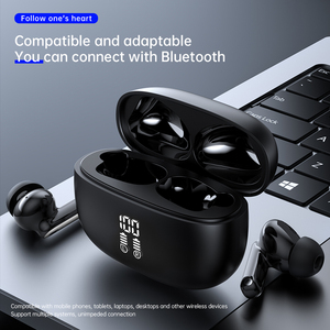 Y90 ANC <span class=keywords><strong>Double</strong></span> Fed Profondeur de réduction du bruit + Enc Appel LED Écran tactile Sans fil In-Ear <span class=keywords><strong>Bass</strong></span> Sound Effects TWS Earbuds - Product Image 6