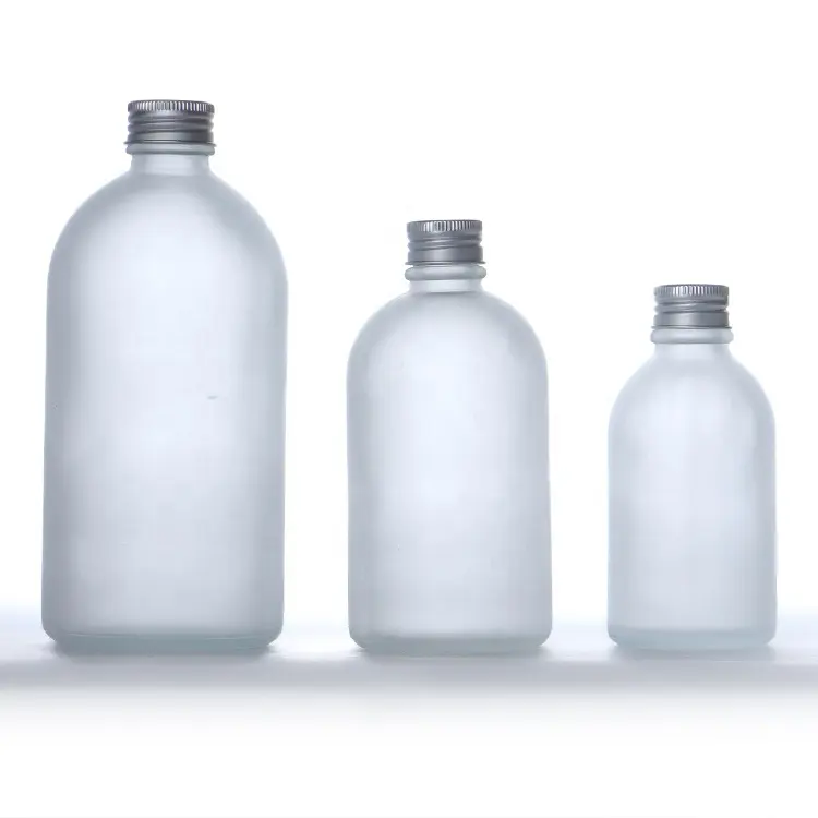 Hoogwaardige 500Ml Ronde Zeefdruk Sap Melkfles Glazen Container Voor Drank